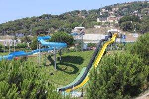 The water park near our owner-run holiday rentals in Sant Feliu de Guixols, Costa Brava, Catalunya