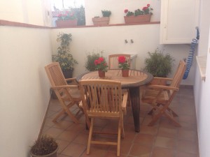 The patio is a little sun trap