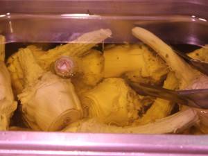Beautiful artichokes in olive oil
