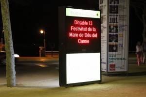 The displays near the Rambla tell you what's on in Sant Feliu de Guixols