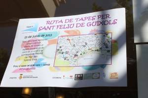 Look in shop windows for what's on in Sant Feliu de Guixols too