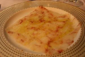 Carpaccio of prawn