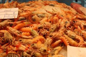Escamarlans or crayfish are used to flavour soups and rices but are exquisite done on the plancha