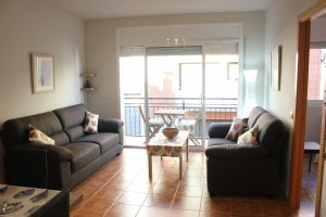 Spacious living room and balcony